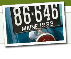 Antique and vintage state license plates